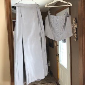 LIKE NEW Prom dress, skirt, top, and shawl